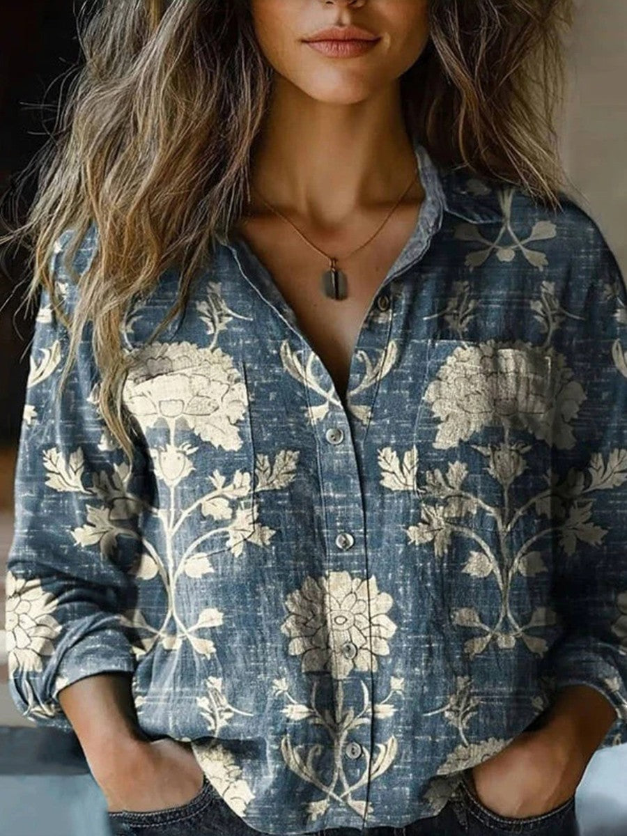 Bohemian Floral Print Top