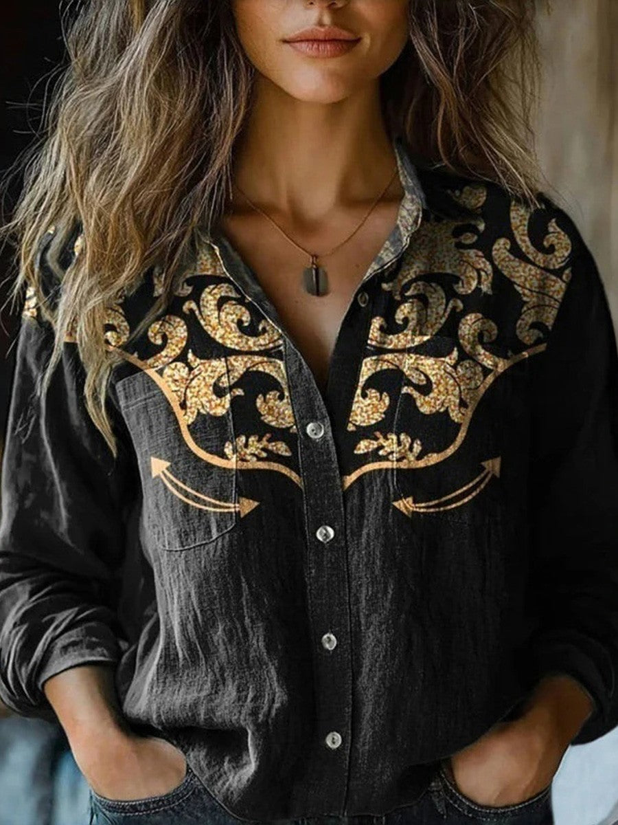 Vintage Casual Relaxed Blouse