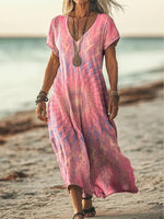 Women's Kaleidoscope Tie-Dye Pocket Dress