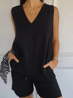 Casual V-neck Loose and Comfortable Tank Top
