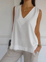 Casual V-neck Loose and Comfortable Tank Top