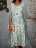 Casual Elegant Modern Print Two-Piece Dress