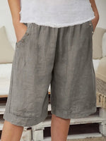 Basic Solid Color Casual Shorts