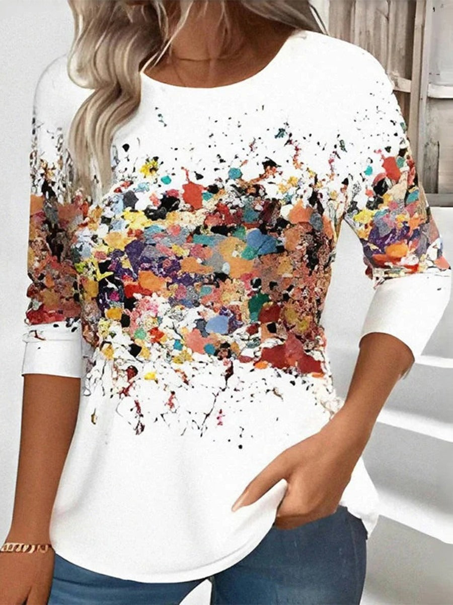 Art Printed Long Sleeves T-Shirt