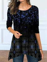Casual Ethnic Crew Neck T-Shirt