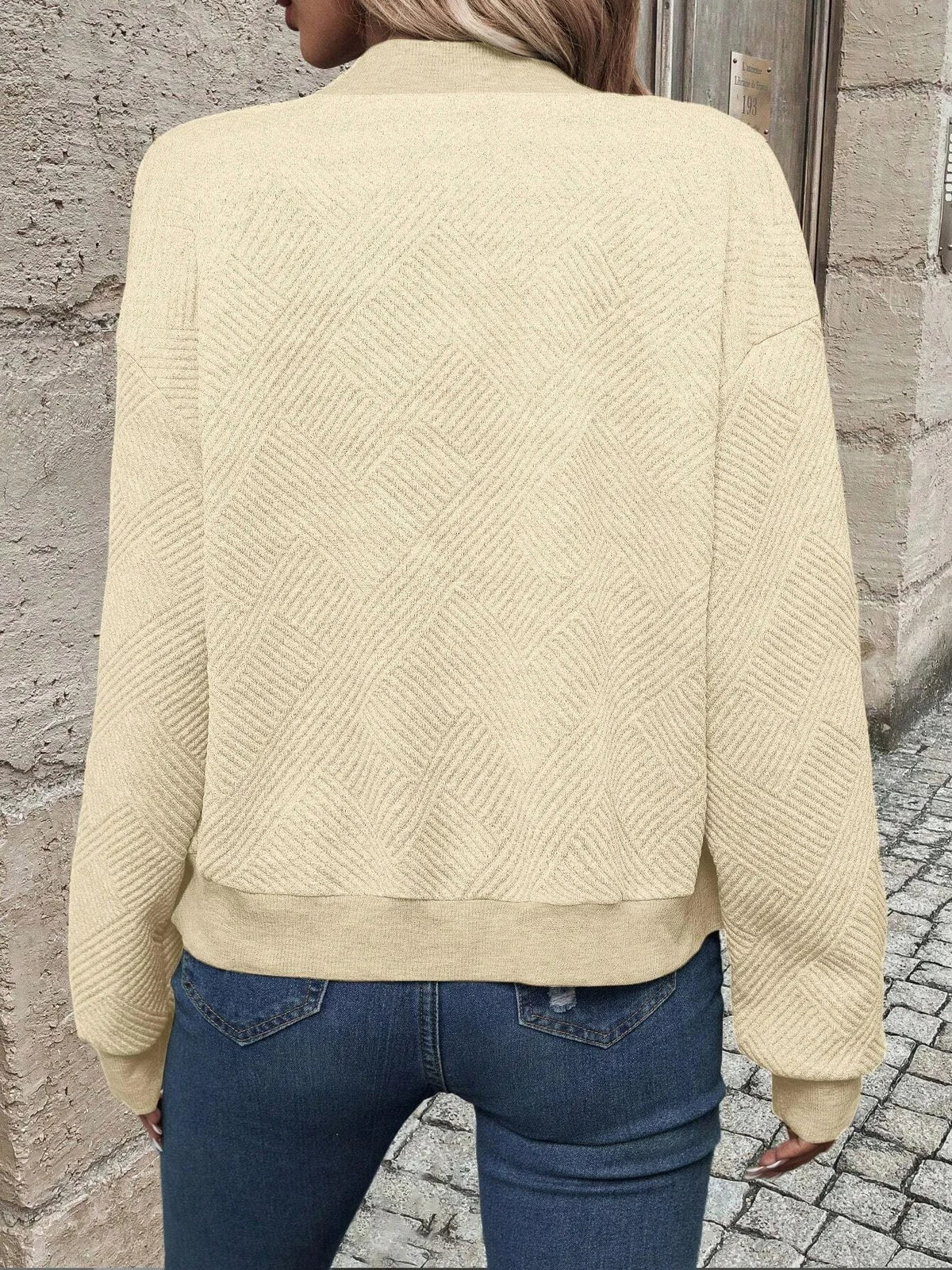 Plain Regular Long Sleeve Micro-elasticity Casual Loose Jacket