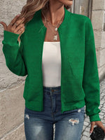 Plain Regular Long Sleeve Micro-elasticity Casual Loose Jacket