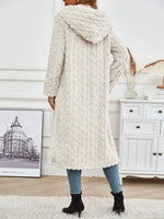 Solid Hoodie Long Sleeve Teddy Jacket