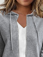 Plain Zipper Hoodie Casual Jacket
