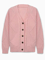 Casual Plain Warm Knitted Cardigan