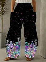 Christmas Print Casual Loose Pants