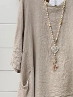 Plain Cotton Loose Casual Half Sleeve Shirt