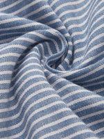 Women's Shirt Collar Short Sleeve Striped Regular Loose Blouse