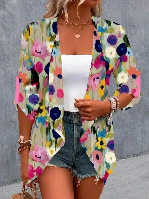 Floral Print Comfy Jacket