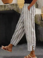 Striped Loose Casual Pants Relaxed Fit