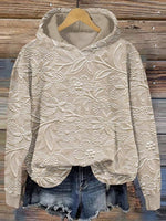 Floral Long Sleeve Casual Daily Cotton Hoodie