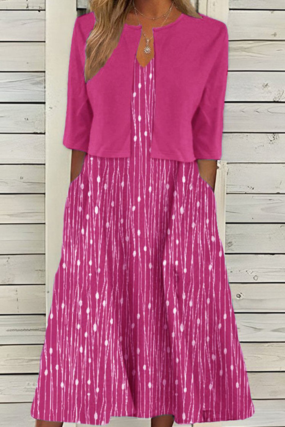 Floral Two-Piece Tank Dress With Open Front