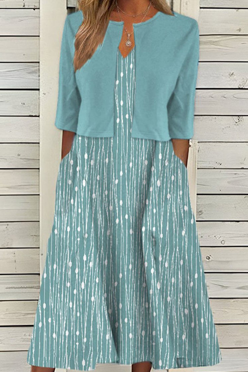 Floral Two-Piece Tank Dress With Open Front