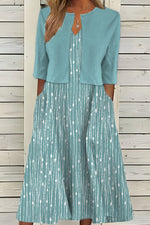 Floral Two-Piece Tank Dress With Open Front