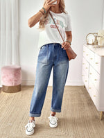 Stretch Jeans With Side Pockets