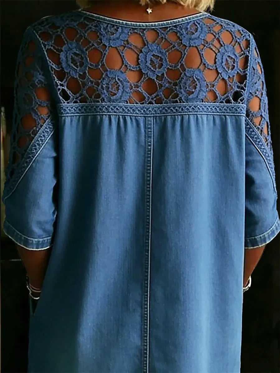 Women's Retro Floral Pattern Art Print Casual Cotton Shirt