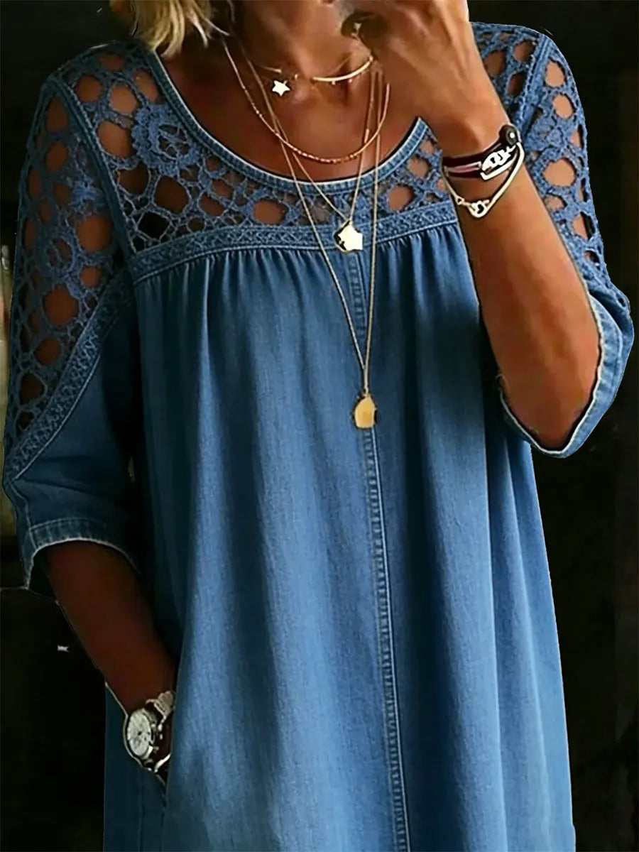 Women's Retro Floral Pattern Art Print Casual Cotton Shirt