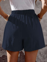 Loose Straight Plain Side Pockets Elegant Pants