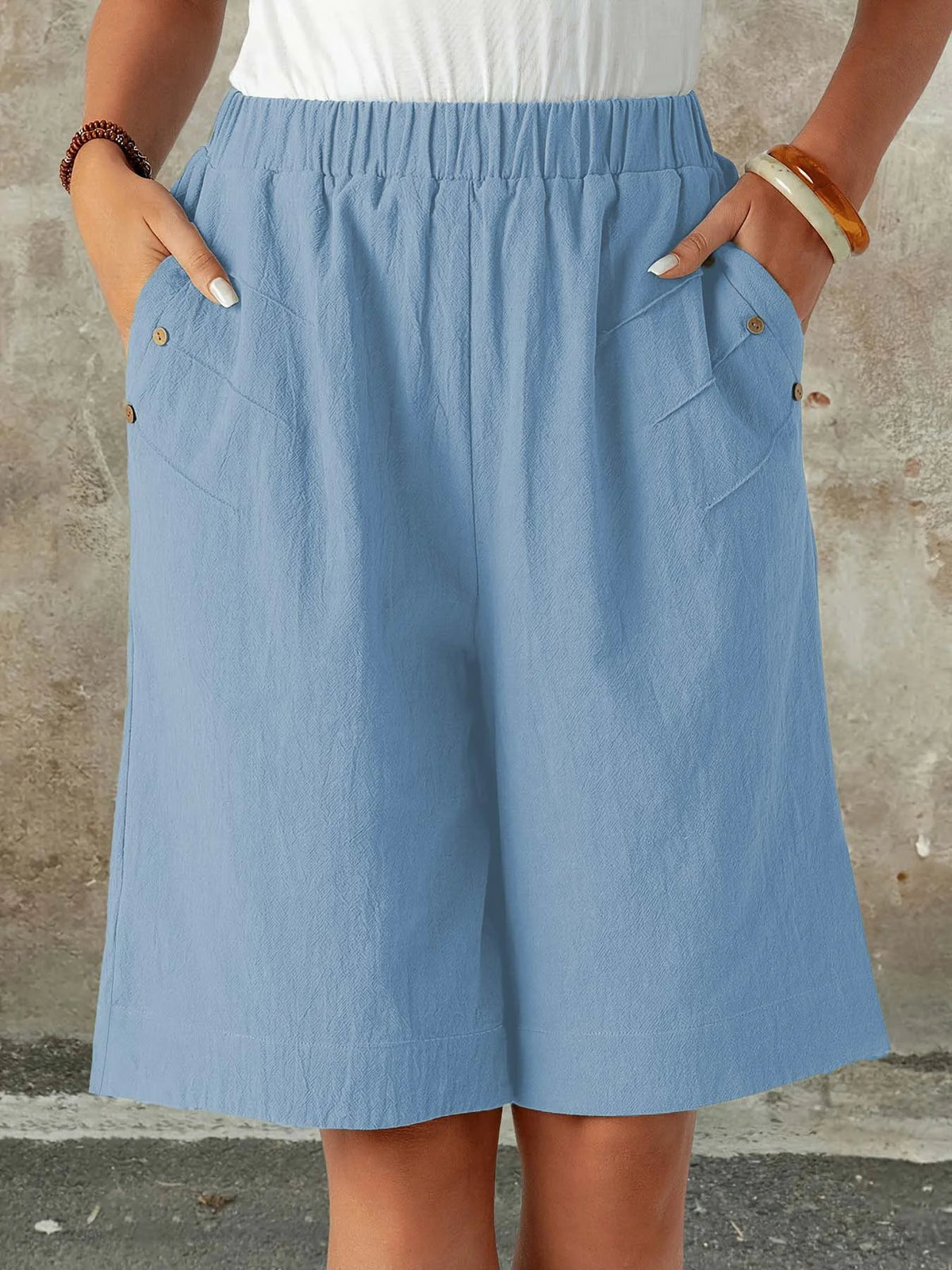 Casual Loose Fit Elegant Plain Pants