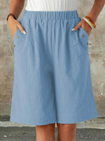 Casual Loose Fit Elegant Plain Pants