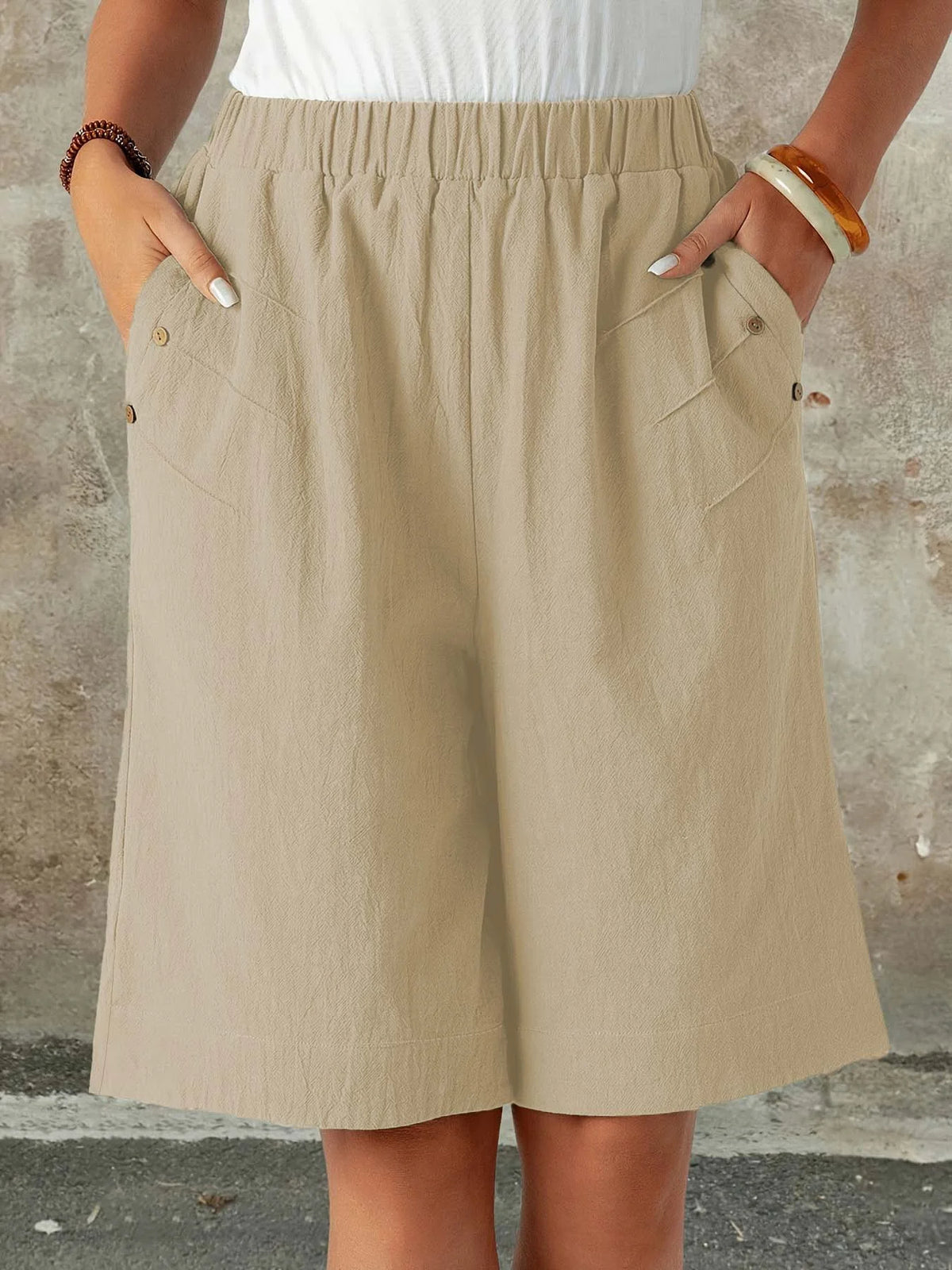 Casual Loose Fit Elegant Plain Pants