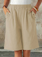 Casual Loose Fit Elegant Plain Pants