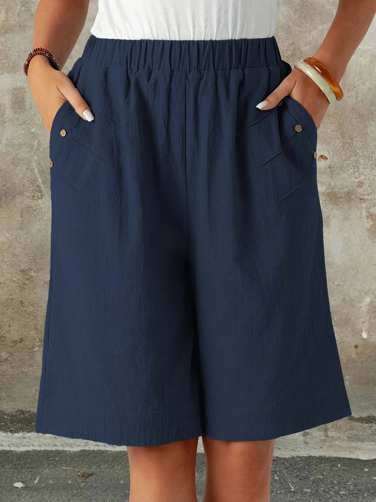 Casual Loose Fit Elegant Plain Pants