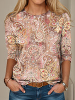 Casual Crew Neck Jersey Loose T-Shirt