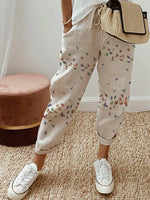 Butterfly Print Casual Long Harem Pants