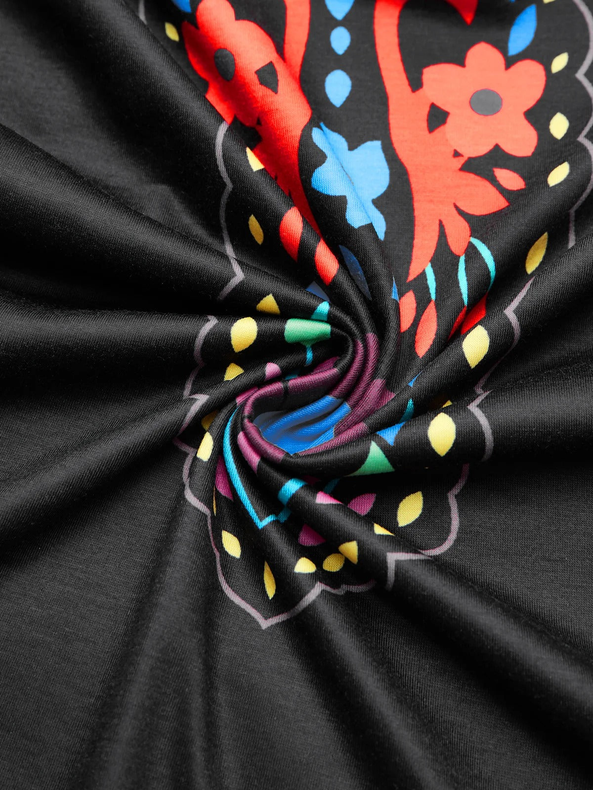 V Neck Boho Regular Fit Midi Dress