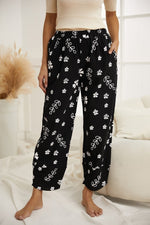 Casual Floral Printed Pockets Women All Season Pants