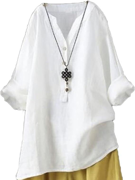 Standing Collar Solid Color Buttons Long Sleeved Shirt