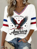 Flag Art Print Linen T-shirt