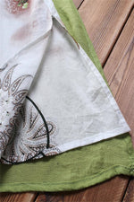 Floral Print Straps 3/4 Sleeves Midi Two Piece Dress