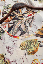 Floral Print Round Neck Short Sleeves Maxi Two Piece Dress