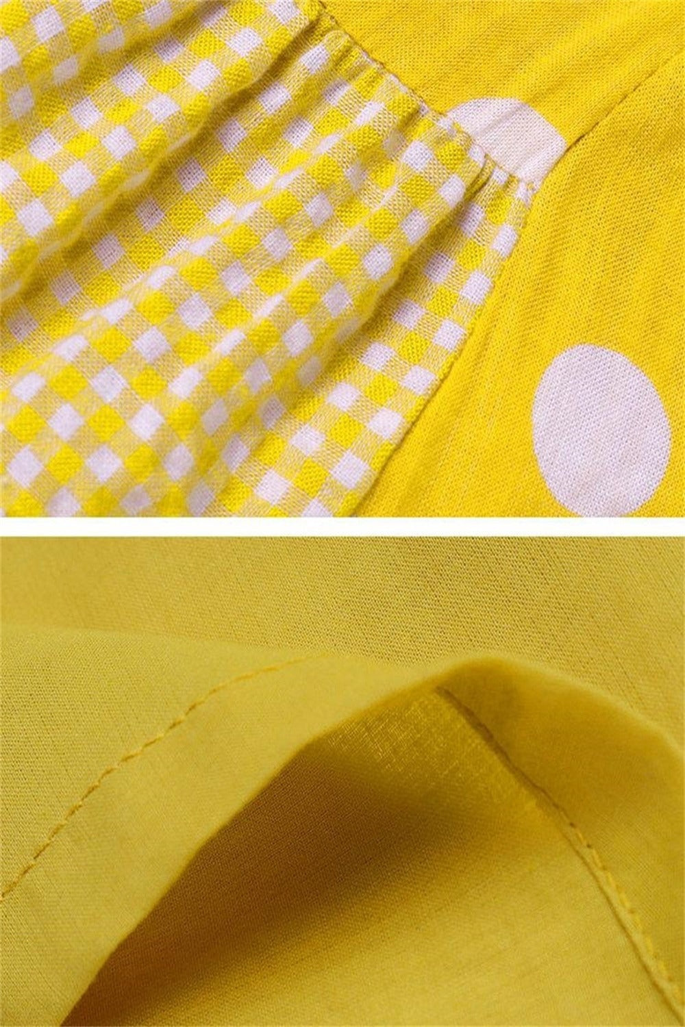 Polka Dot Patchwork Round Neck Long Sleeves Maxi Dress