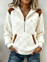 Color Block Hooded Long Sleeve Casual Loose Sweatshirt