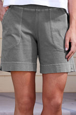 Solid Color with Pockets Casual Shorts