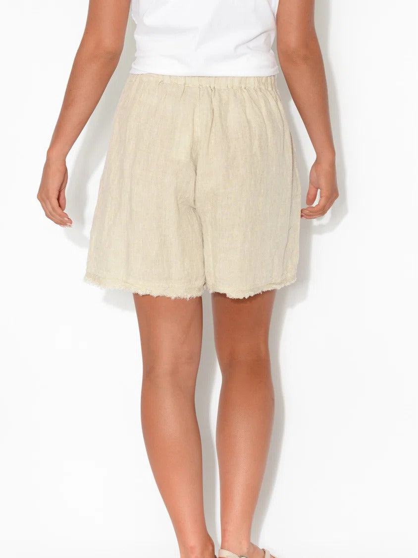 Casual Solid Color with Pockets Sashes Shorts