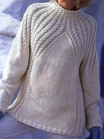 Solid Color High Neck Casual Long Sleeves Sweater