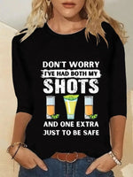 Letter Print Casual Crew Neck Long Sleeves Sweatshirt