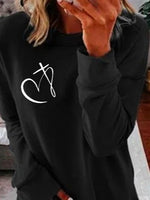 Casual Letter Print Crew Neck Long Sleeves Sweatshirt