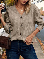 V Neck Plain Casual Shirt