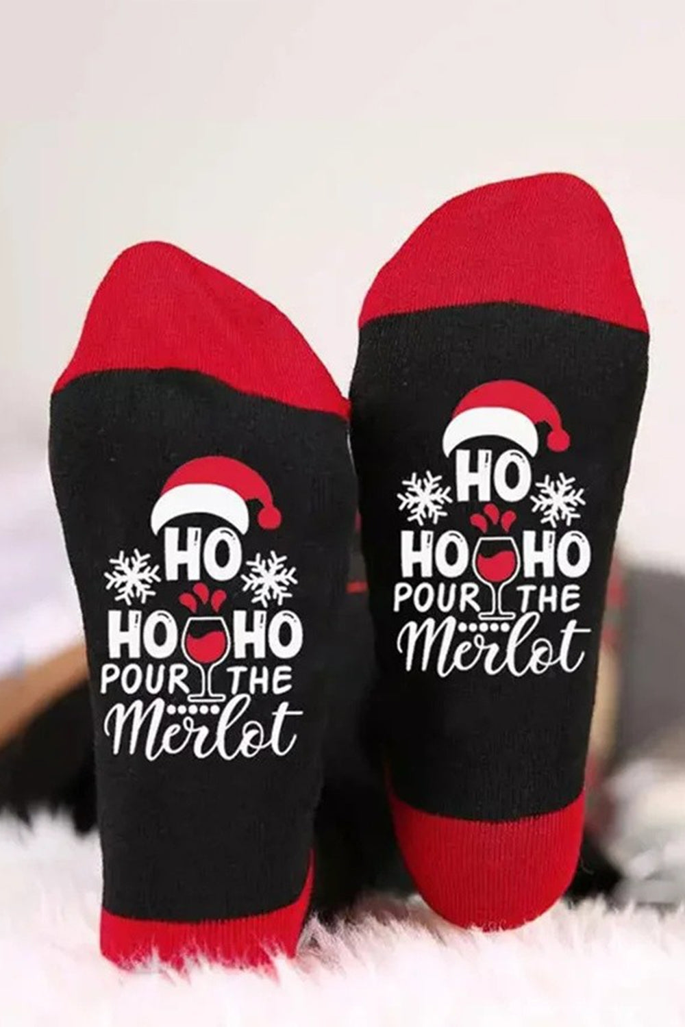 Christmas Cartoon Letters Unisex Mid-calf Socks