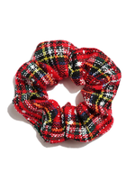 Christmas Snowflake Plaid Large Hair Tie Christmas Hair Rope Elastic